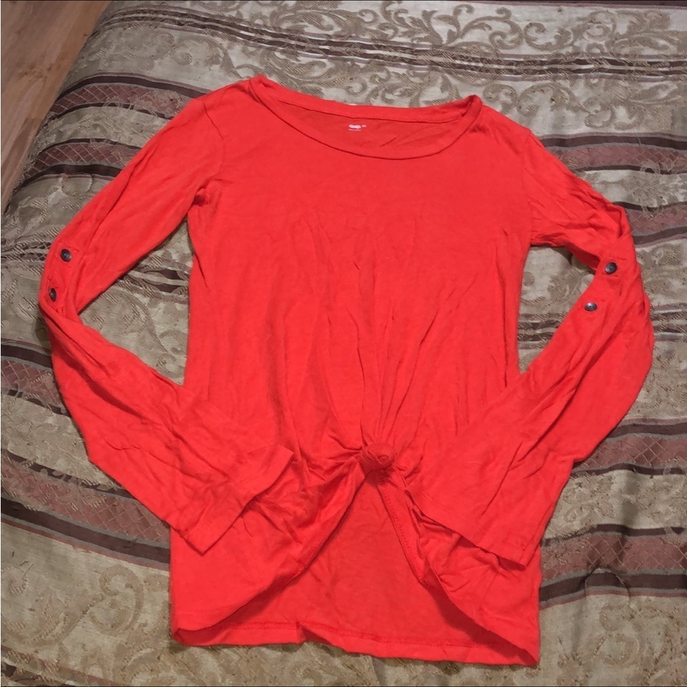 🎄Gap tie front long sleeve top - Picture 1 of 5